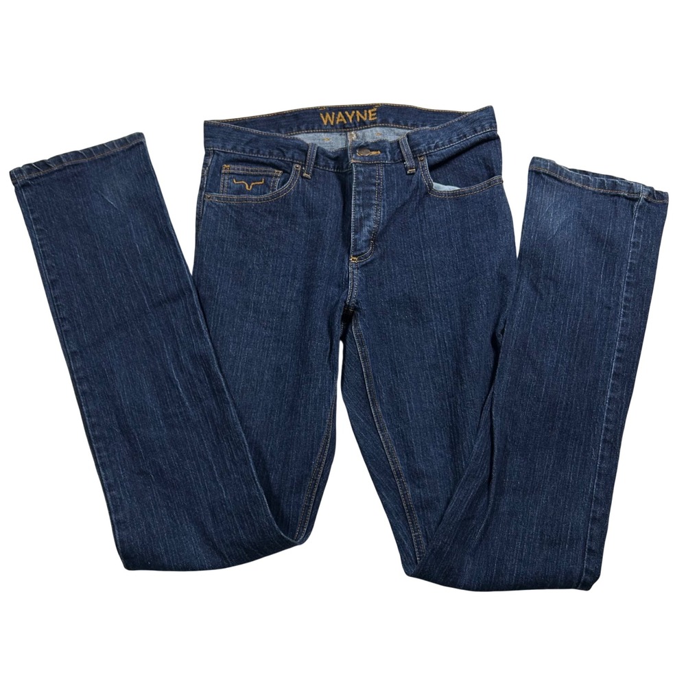 Kimes Ranch Wayne Jeans Mens 32x36 Dark Wash Straight Leg Button Fly Made in USA